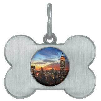 Empire state som bygger New York ID-bricka Husdjur