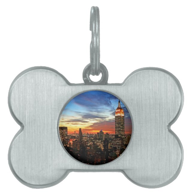 Empire state som bygger New York ID-bricka Husdjur (Framsidan)
