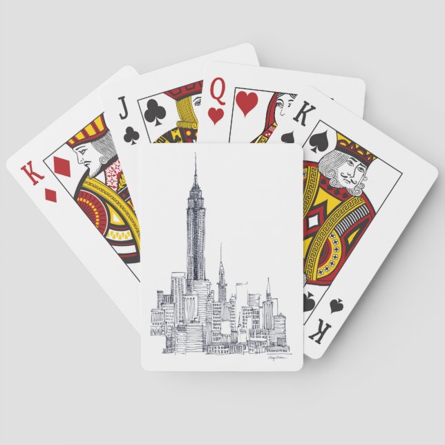 Empire state spel kort (Baksidan)