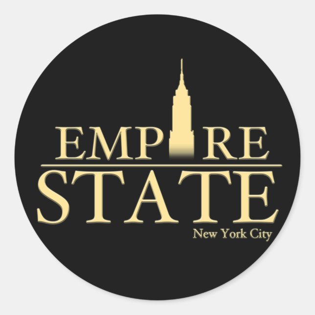 Empire state Stickers Runt Klistermärke (Framsida)