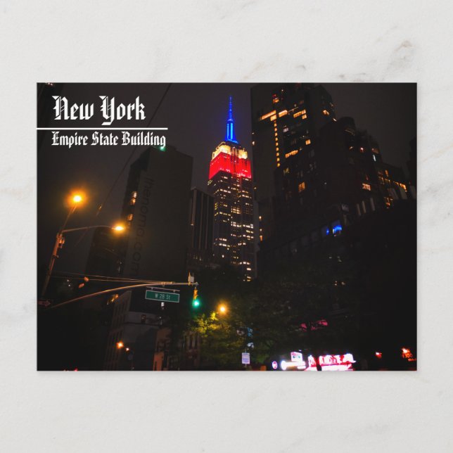 Empire State & Washington Square vykort New York (Framsida)