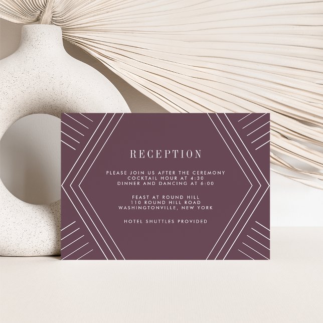Empire Wedding Card | Äggplanta Inbjudningar (Skapare uppladdad)