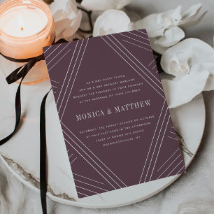 Empire Wedding-inbjudan   Äggplanta Inbjudningar