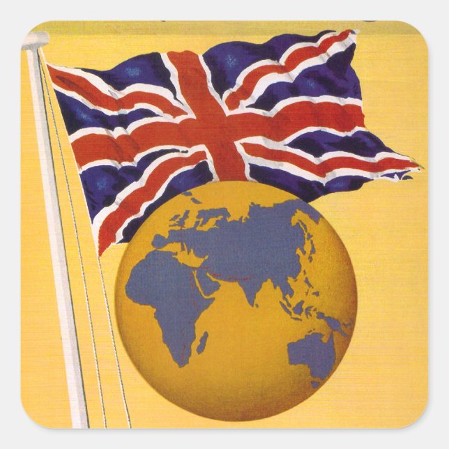 Empires flygplan fyrkantigt klistermärke (Framsida)