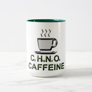 empirisk formel: Kaffein, lustigt kaffe mugg-desig Två-Tonad Mugg