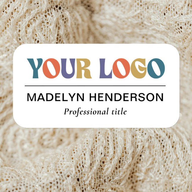 Employee Business Company Logo White Magnetic Namnbricka (Skapare uppladdad)