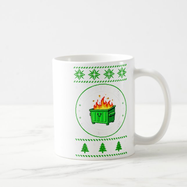 Employee Dumpster Fire Resnse Team Ugly Christmas  Kaffemugg (Höger)