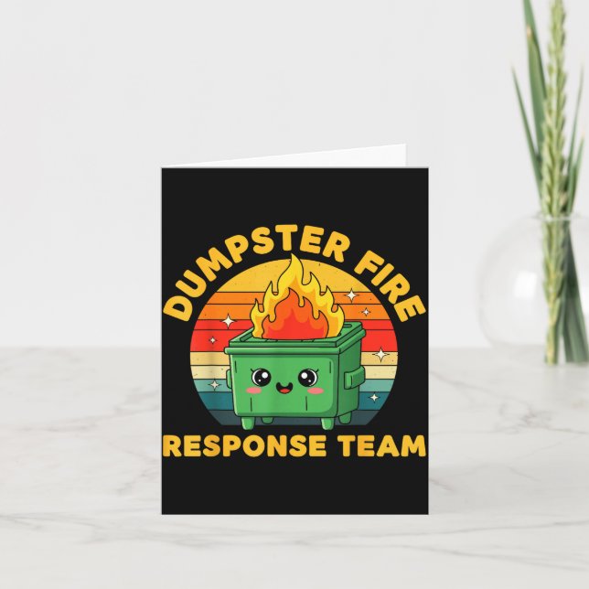 Employee Dumpster Fire Resnse Team Ugly Christmas  Kort (Framsida)
