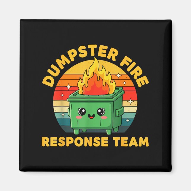 Employee Dumpster Fire Resnse Team Ugly Christmas  Magnet (Framsidan)