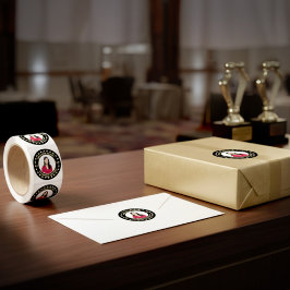 Employee Of The Year Photo Gold Black Modern Runt Klistermärke