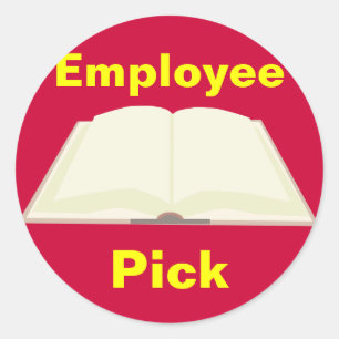 Employee Plocka Bok Promo Runt Klistermärke