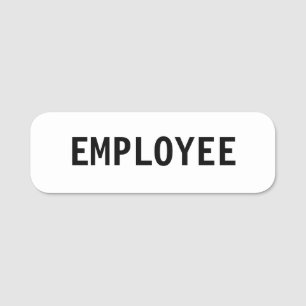 EMPLOYEE-redigerbar text Namnbricka