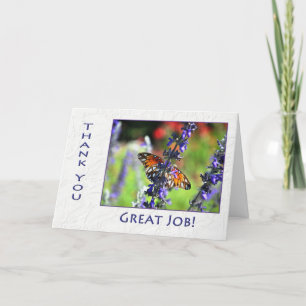 Employee Tack Butterfly and Flowers Kort