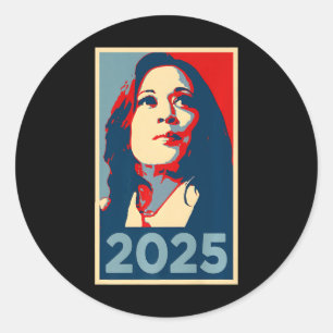 Empower 2025 Inauguration Kamala Harris Obama Post Runt Klistermärke
