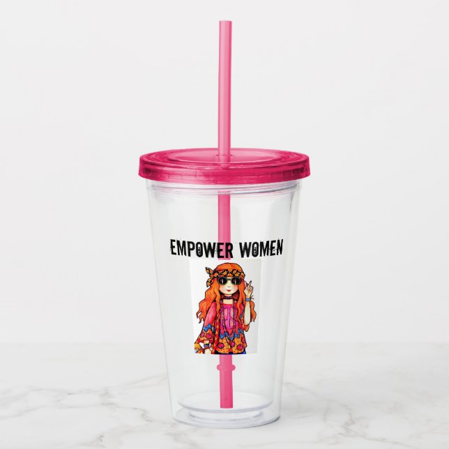 EMPOWER WOMEN HIPPIE TAKE AWAY MUGG (Framsida)