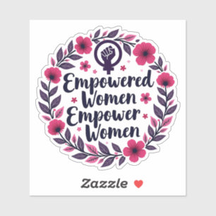 Empowerade Kvinnor Styrker Kvinnor Feministisk Kli Klistermärken