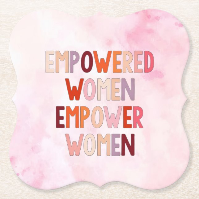 Empowerade Kvinnor Styrker Kvinnor Underlägg Papper (Framsida)
