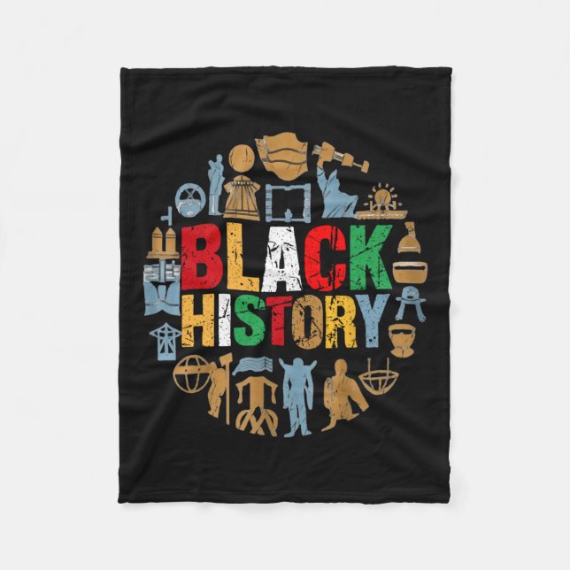 Empowerande Black History Month Kläder 2  Fleecefilt (Framsidan)