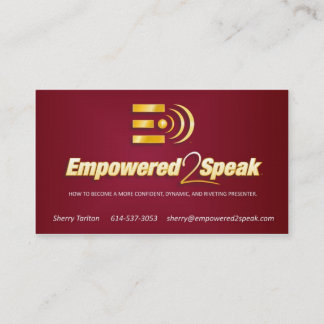 Empowered2Speak-visitkortar Visitkort
