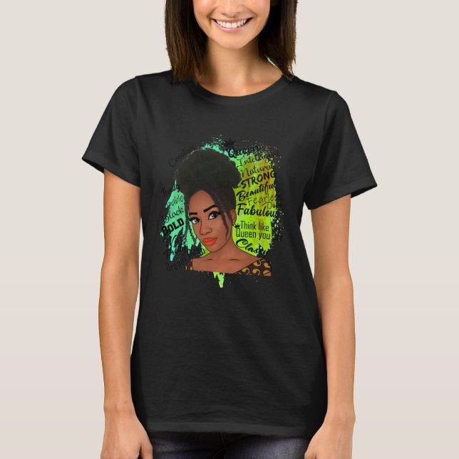 Empowered Black Women T Shirt (Framsida)