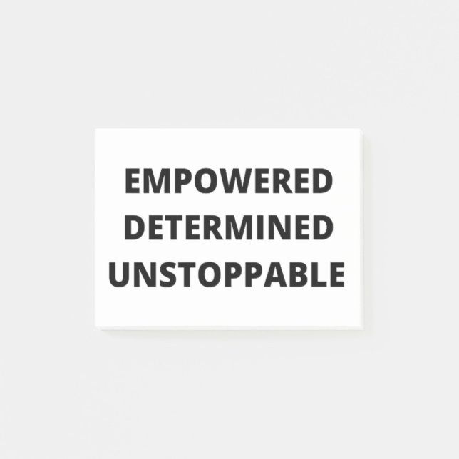 Empowered Determined Unstoppable Women Post-it Block (Framsida)