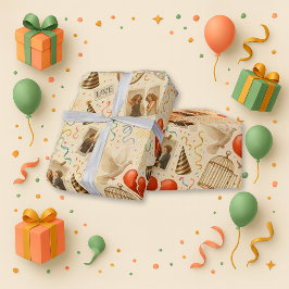 Empowered Red Heart Collage Holiday Presentpapper