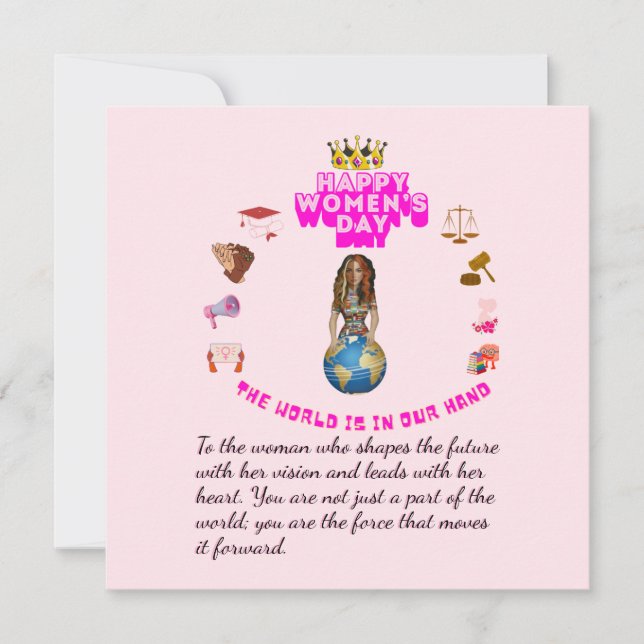 Empowered to lead happy women's day inbjudningar (Framsida)