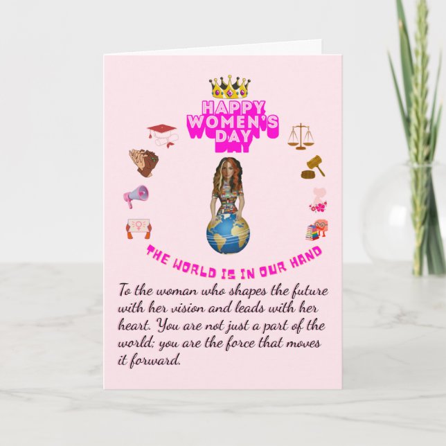 Empowered to lead happy women's day kort (Framsida)