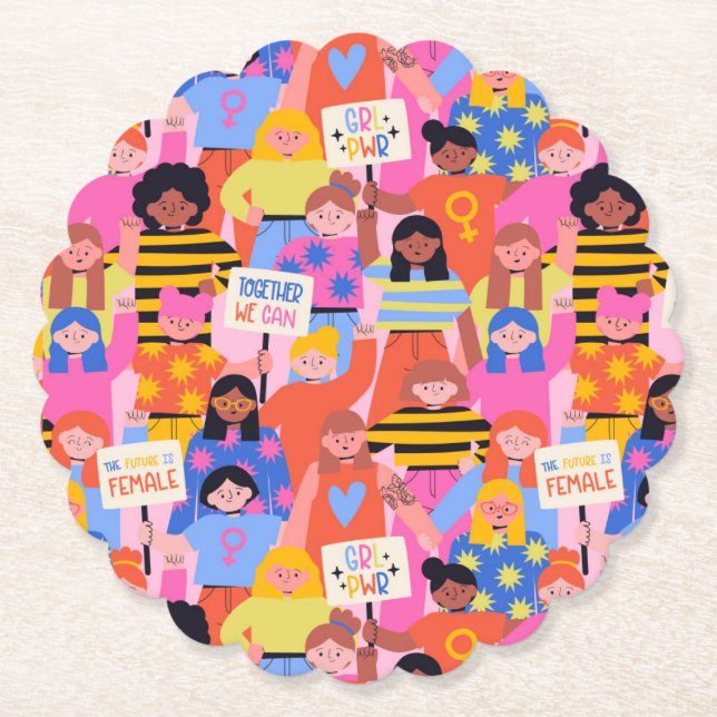 Empowered Women Coaster Underlägg Papper (Framsida)