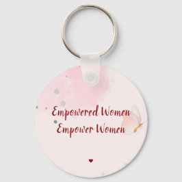 Empowered Women Empower Women Pink Watercolor Chic Nyckelring