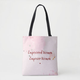 Empowered Women Rosa Akvarellblomma Kvinnodagen Tygkasse