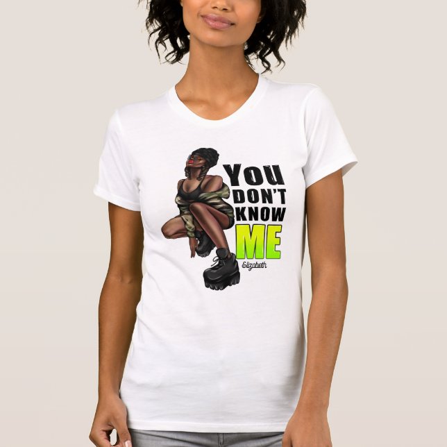 Empowering Black Diva med djärv självförtroende T Shirt (Framsida)