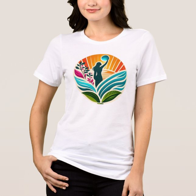 Empowering Humanity V-ringad T Shirt (Framsida)