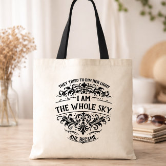 Empowering I Am the Whole Sky Womens Vintage Tygkasse
