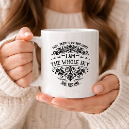 Empowering Jag är hela himlen Kvinnor Vintage Kaffemugg