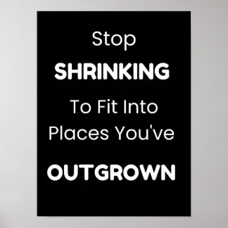 Empowering Self Growth Citat Minimalistisk Poster