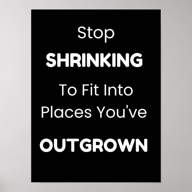 Empowering Self Growth Citat Minimalistisk Poster (Framsidan)