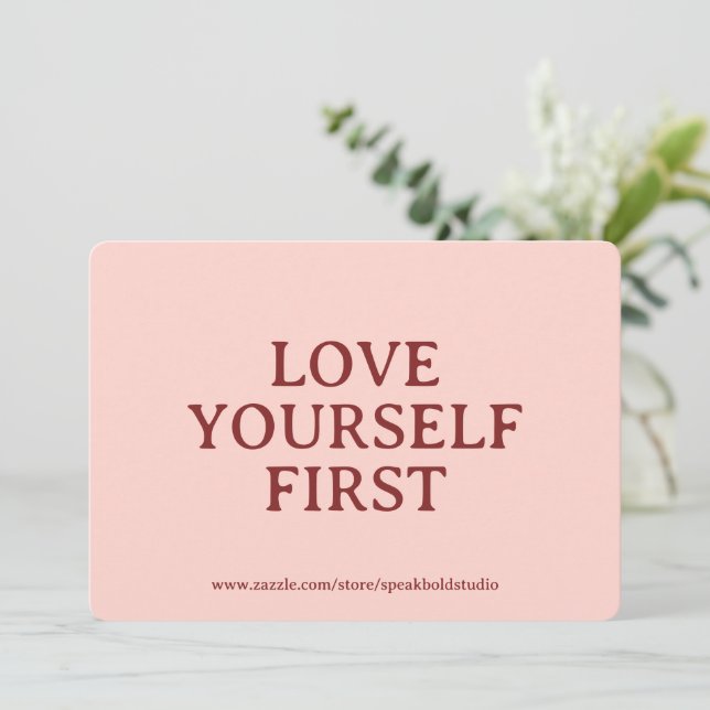 Empowering Self-Love Card – Custom Gift for Women Julkort (Stående Fram)