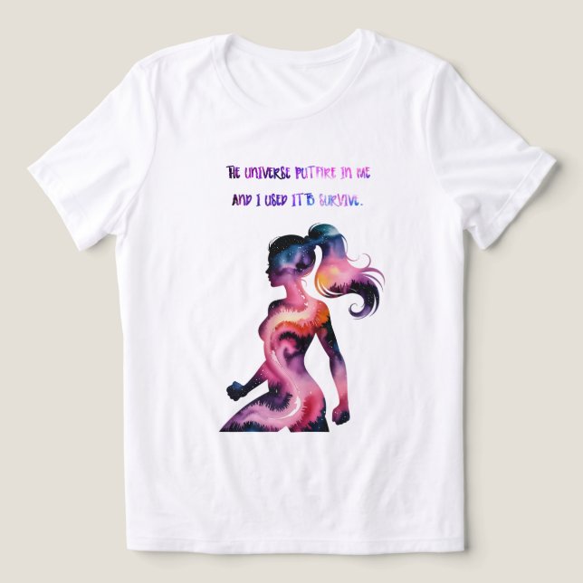 Empowerment för överlevare av kosmisk eld t shirt (Design Framsida)
