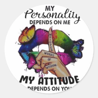 Empowring Lips Influence Your World Runt Klistermärke