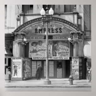 Empress Biograf, 1939. Gammalt Foto Poster
