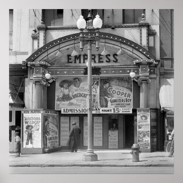 Empress Biograf, 1939. Gammalt Foto Poster (Framsidan)