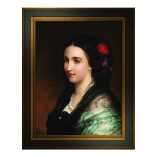 Empress Carlota of Mexico by Hermann Winterhalter Fototryck