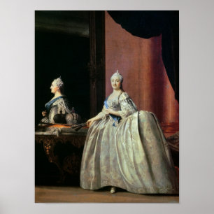 Empress Catherine II för spegeln, 1779 Poster