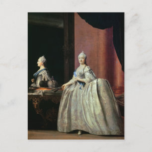 Empress Catherine II före spegel, 1779 Vykort