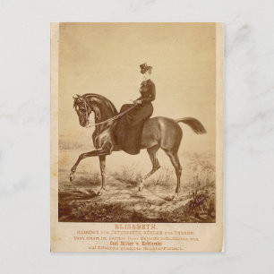 Empress Elisabet av Österrike som rider hästen #02 Vykort