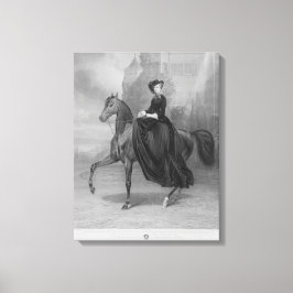 Empress Elisabeth of Austria on horse Canvastryck