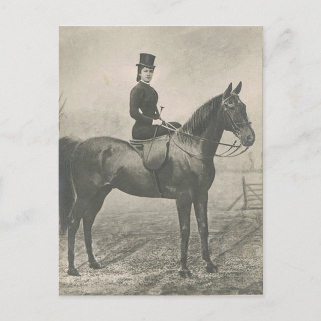 Empress Elisabeth of Austria Sidesaddle Postcard Vykort (Framsida)