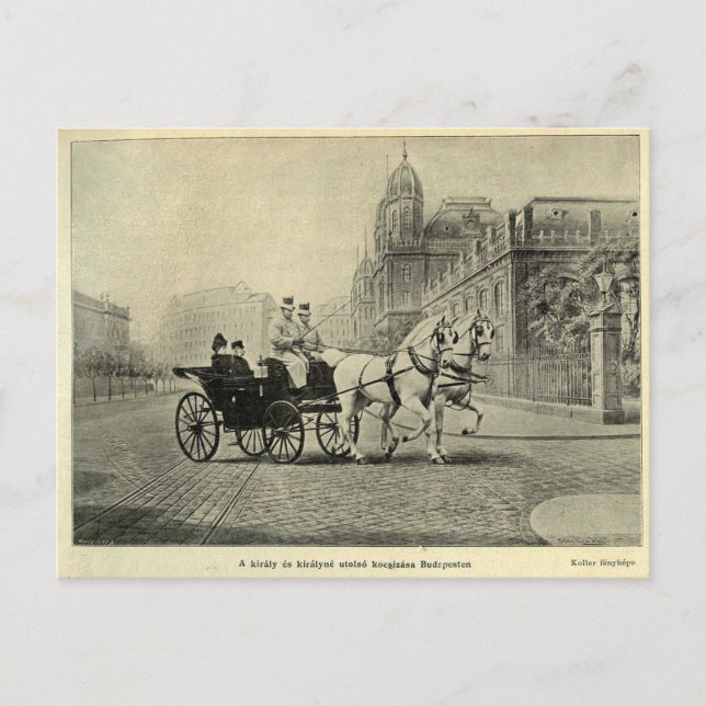 Empress Elisabeth of Austria- Sissi, Budapest 1867 Vykort (Framsida)