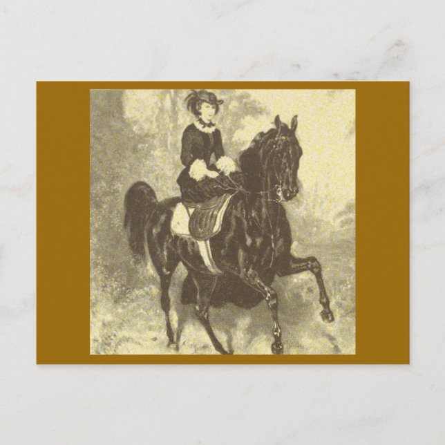 Empress Elisabeth ridhäst sidesaddle #002SS Vykort (Framsida)